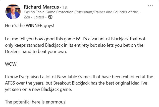 Richard Marcus Linkedin Post